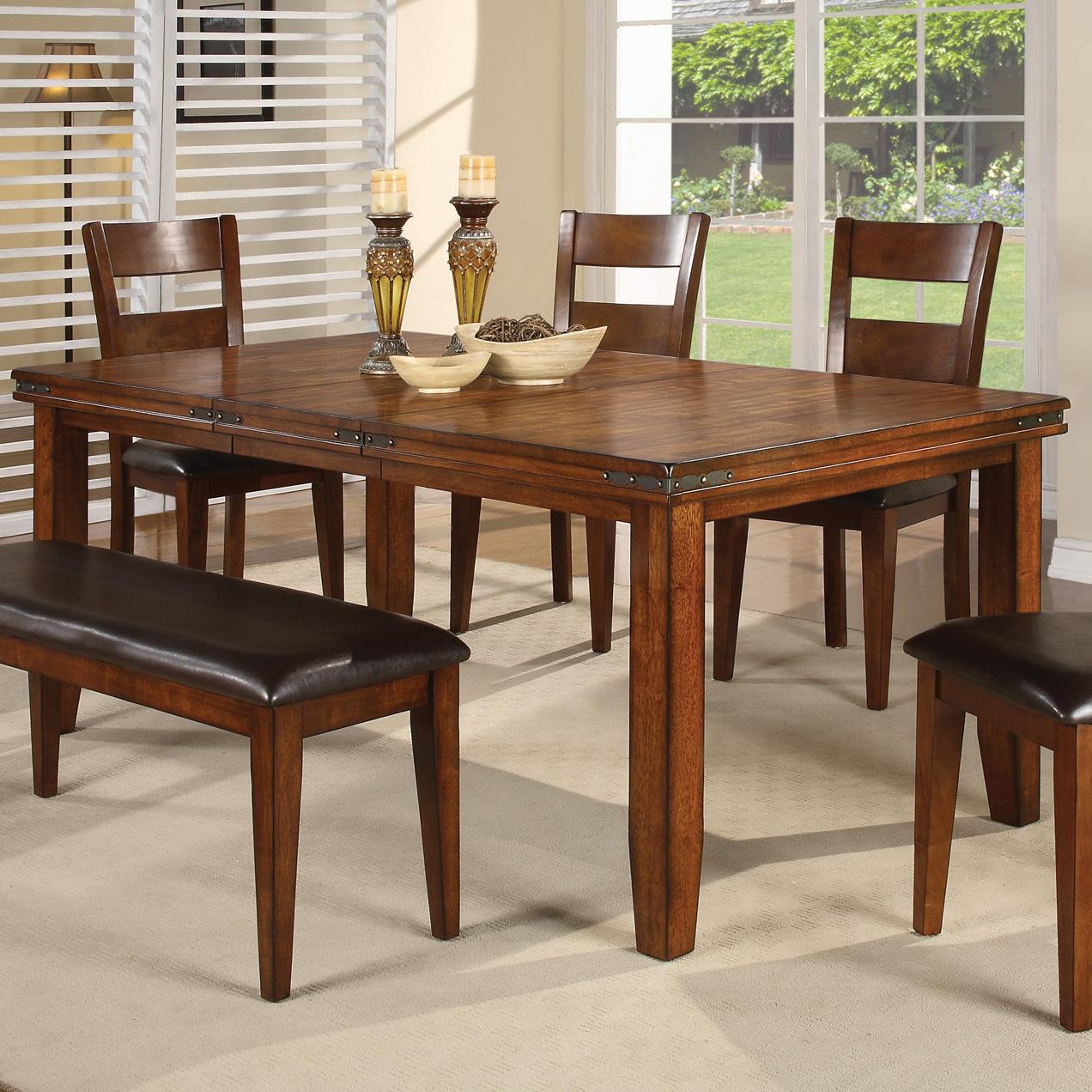 Crown Mark Figaro Rectangular Leg Dining Table Miskelly Furniture